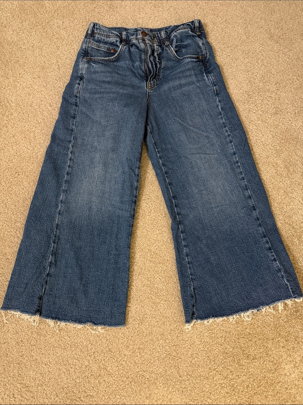 Pilcro Frayed Cropped Jeans